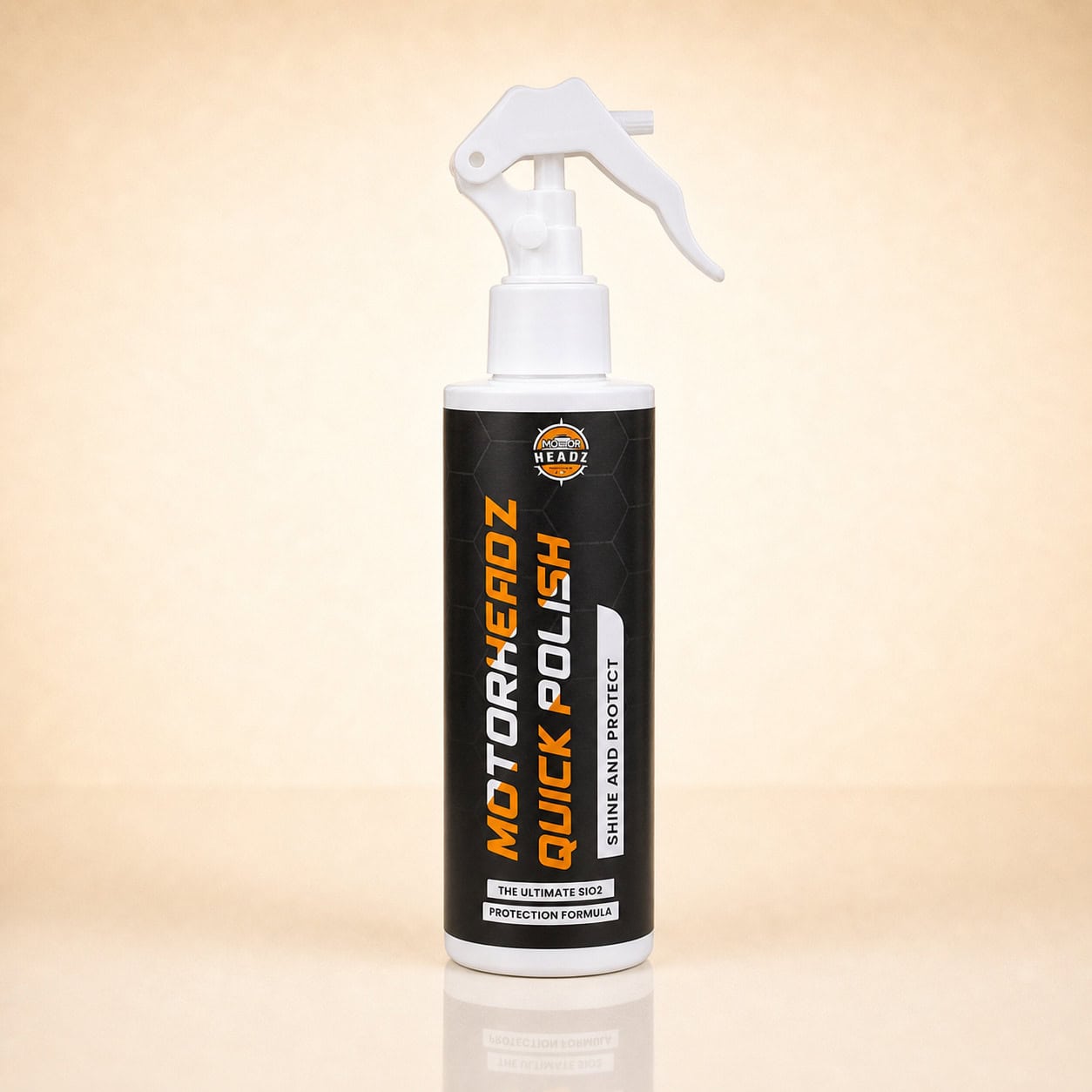 Interior Polish For Car on a warm reflective studio background
