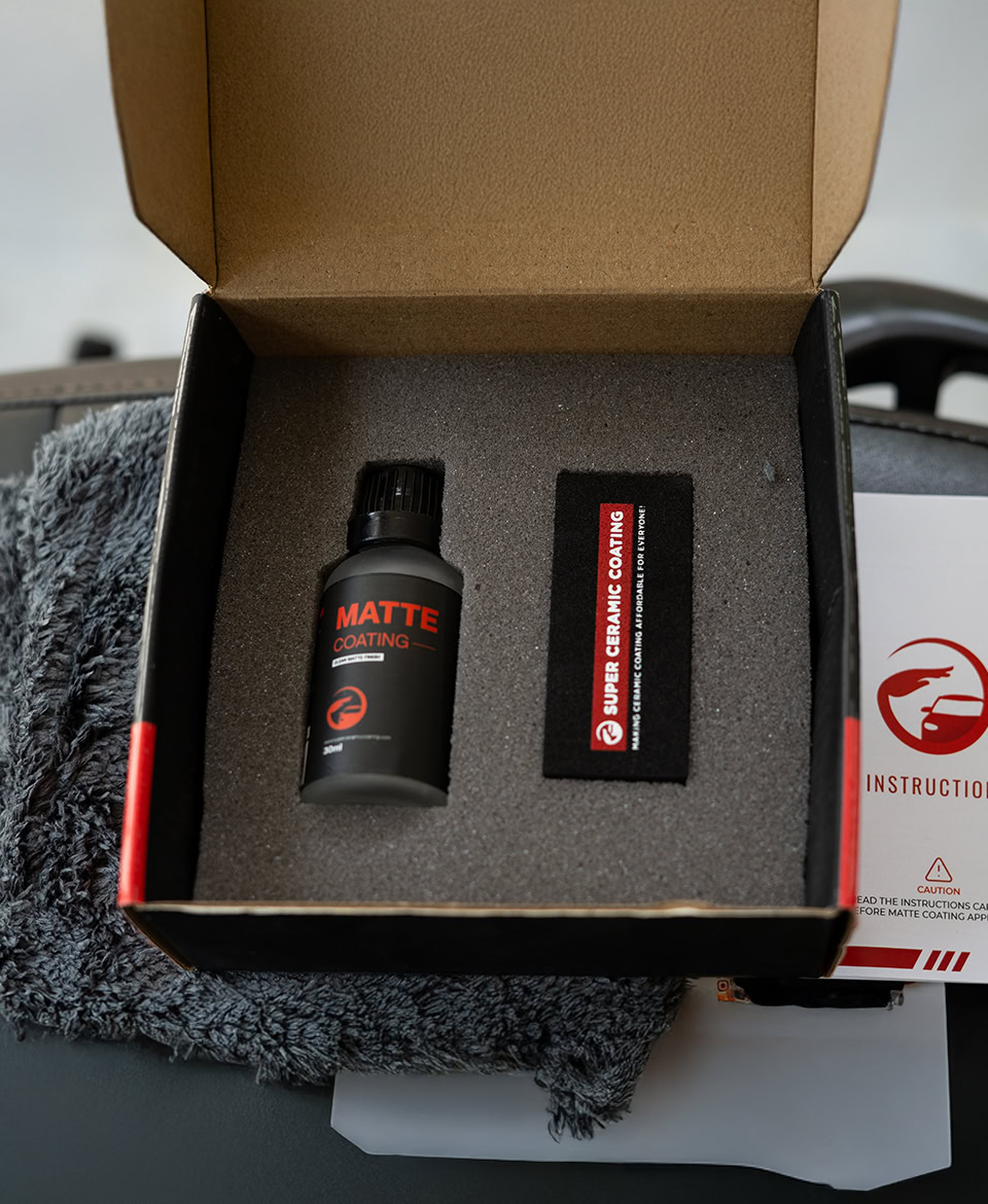 Matte ceramic coating unboxing