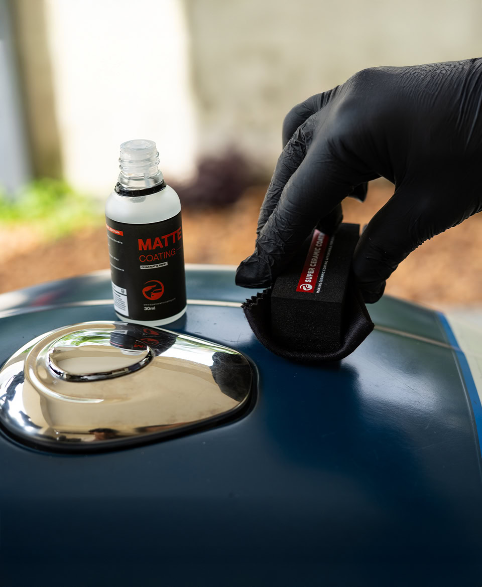 Matte ceramic coating application step 1