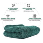Microfiber twisted loop drying towel 1200 GSM being used to dry car bonnet after washing